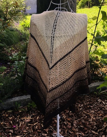 Tuch "Weinlese" mit 1 Woolly Hugs BOBBEL-COTTON stricken