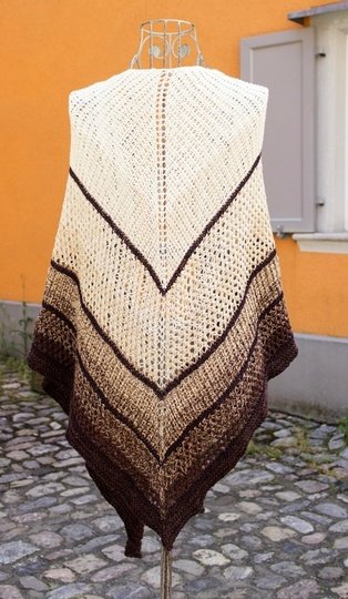 Tuch "Weinlese" mit 1 Woolly Hugs BOBBEL-COTTON stricken