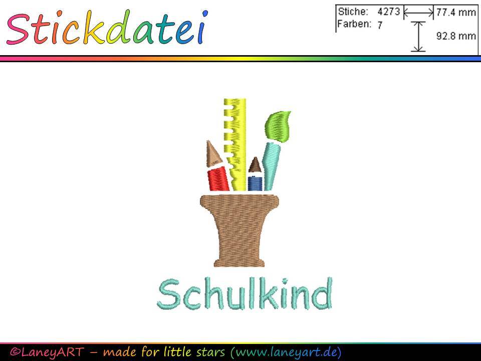 Stickdatei "Schulkind"
