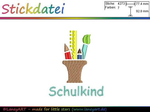Stickdatei "Schulkind"