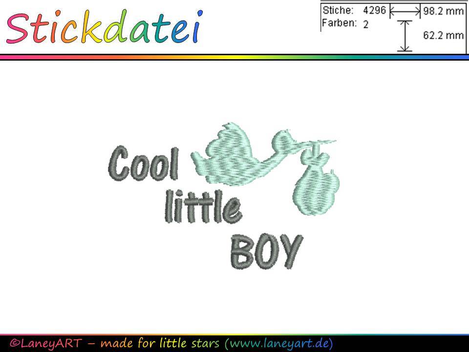 Stickdatei "Storch Baby Boy"
