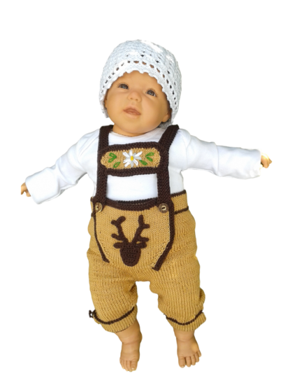 Lederhose Strickanleitung in 2 Größen