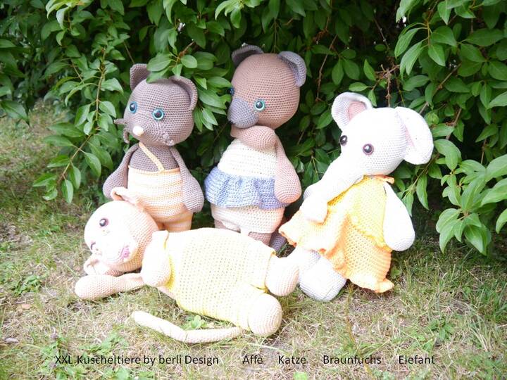 Set XXL Kuscheltiere zum Häkeln