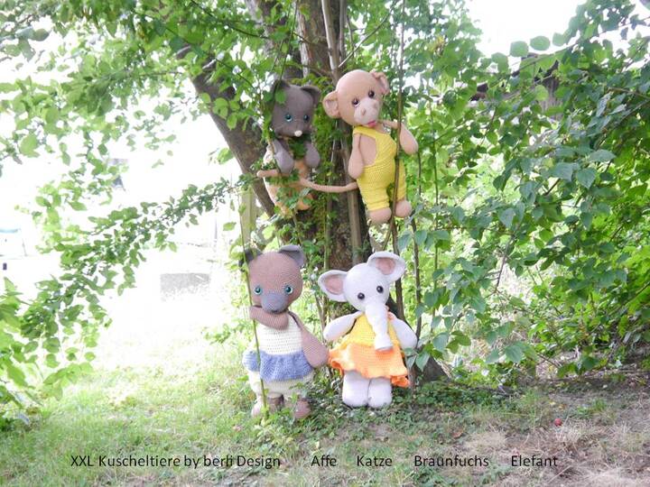 Set XXL Kuscheltiere zum Häkeln