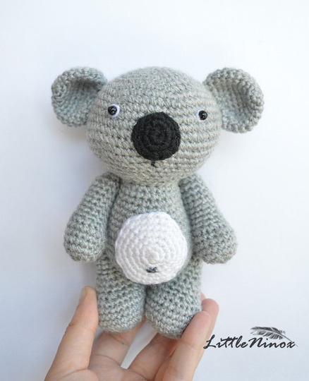 Koala amigurumi crochet pattern. DIY handmade toy.
