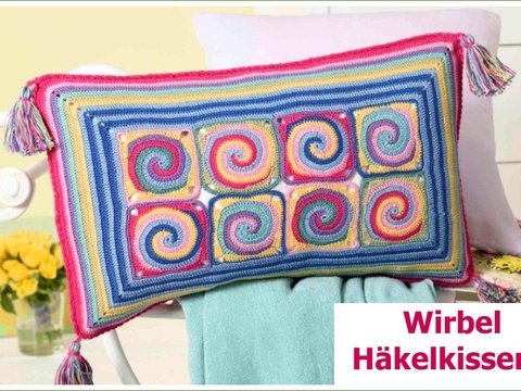 Wirbel Häkelkissen
