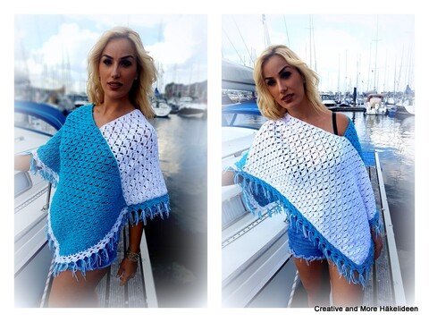 Häkelanleitung Poncho Seabreaze (alle Größen)
