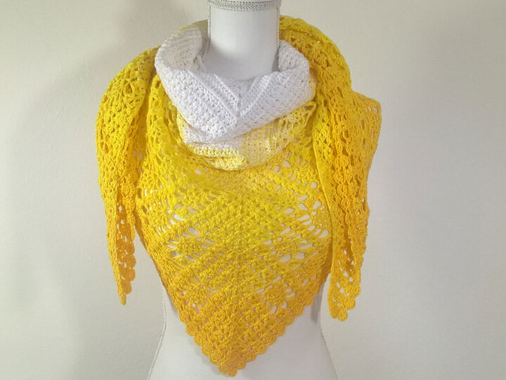 Häkelanleitung Dreieckstuch Pina