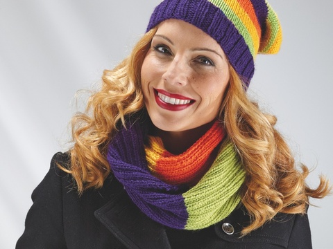 Strickanleitung Beanie & Loop "Sporty" 754089
