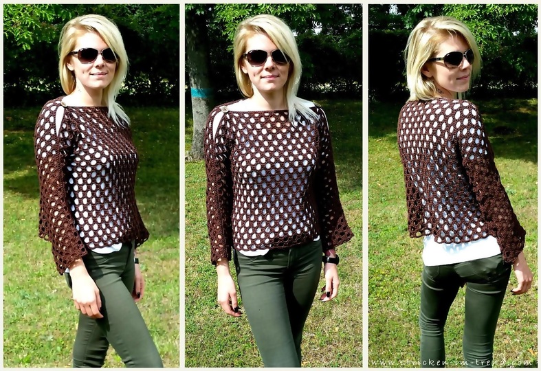 Crochet Pattern for summer sweater / sweater | HOLEinALL