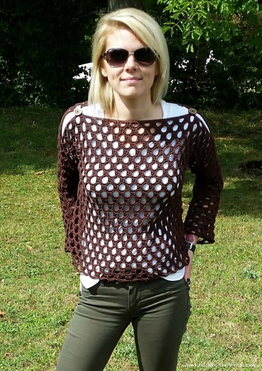 Crochet Pattern for summer sweater / sweater | HOLEinALL