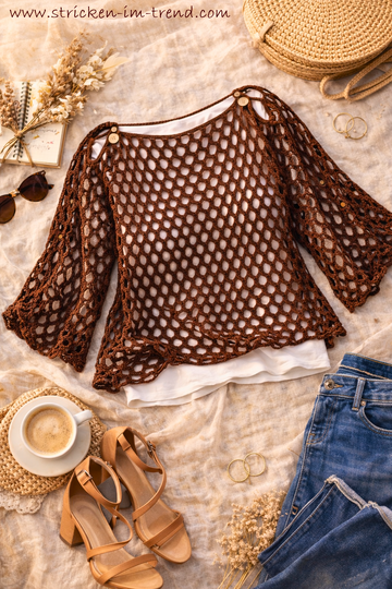 Crochet Pattern Summer Sweater / Pullover | Crochet Top AirStyle #1