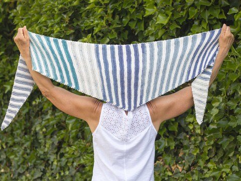 Anfänger Basic Dreieckstuch "Meeresrauschen" stricken