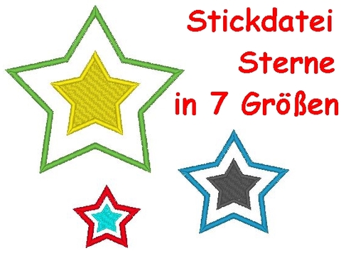 Stern Stickdatei Sterne