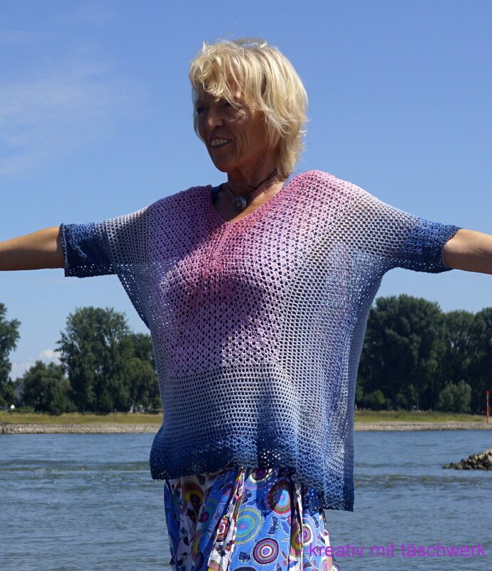 Häkelanleitung Pullover, Tunika, leicht an alle Größen anpassbar - Bild 2