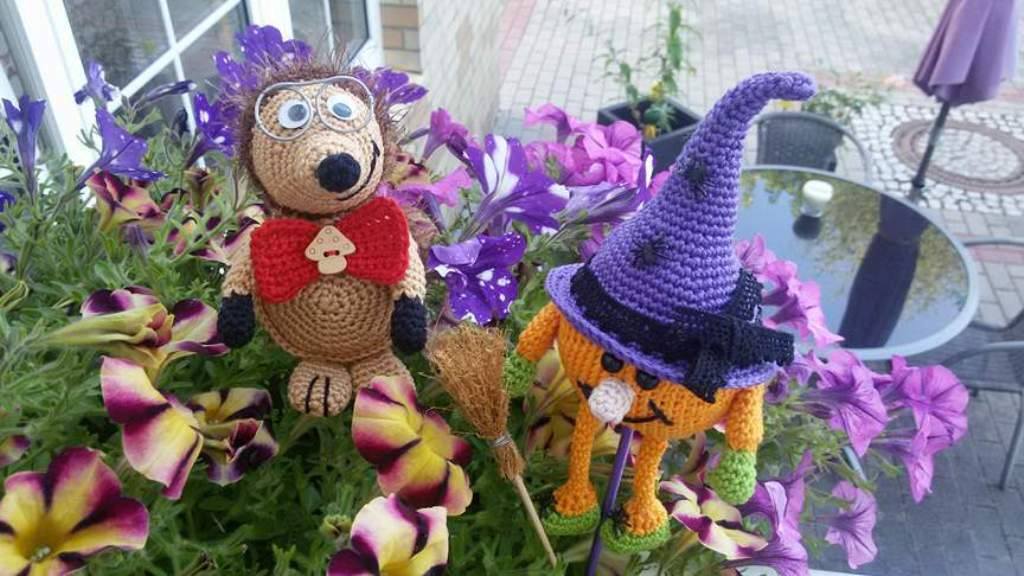 Häkelanleitung SPAR- SET Blumenstecker Herbstzauber - Bild 3