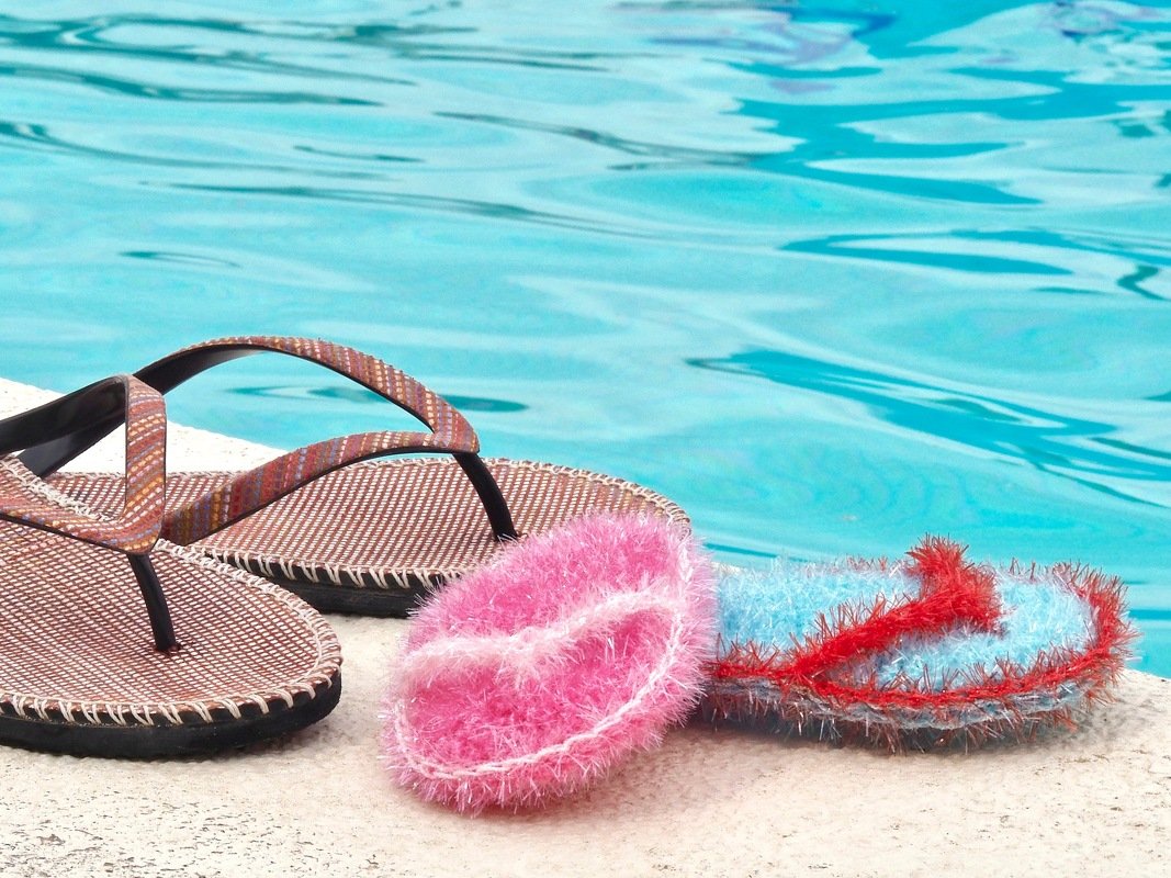 Flip-Flop Spülschwamm häkeln - Schlüsselanhänger - Bild 2