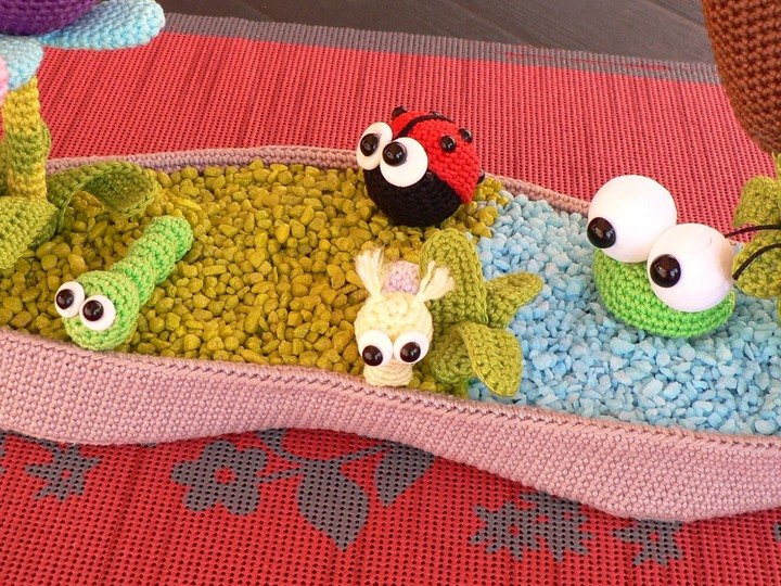 Dekoschale "Am See" -- Tischdekoration häkeln mit Haekelkeks