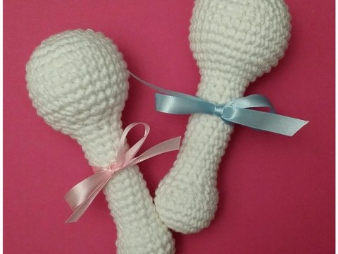 Gehäkelte Babyrassel - Basismodell