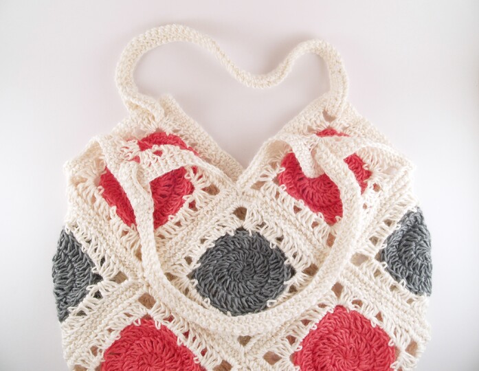 H&auml;kelanleitung Beuteltasche aus Grannys (H&auml;keltasche)