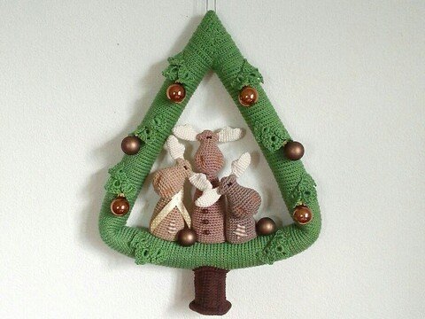 Häkelanleitung *Der etwas andere * Türkranz Elche