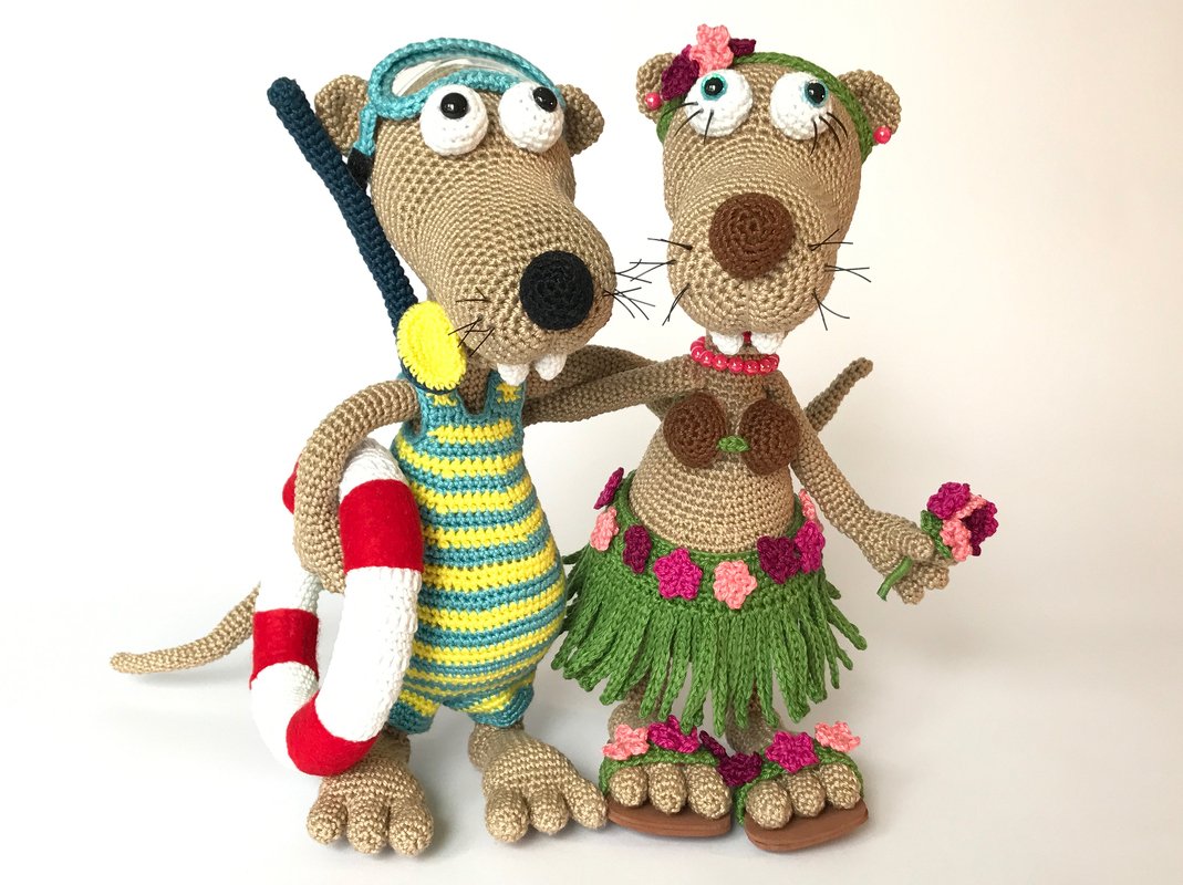 Wiesel Rösli im Hawaii-Outfit, Häkelanleitung - Bild 2