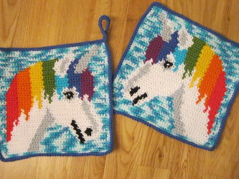 Einhorn Topflappen