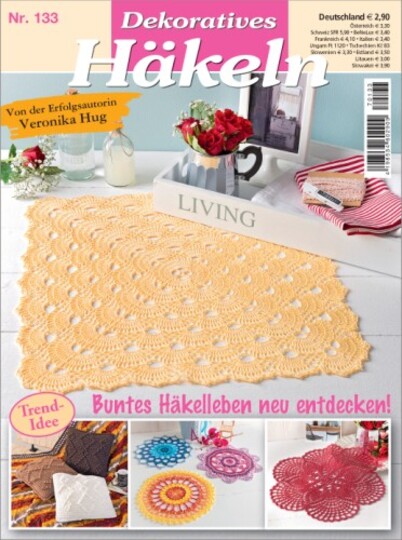 Decke und Kissen tunesisch Häkeln DH 133