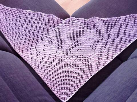 Motivtuch: Eulenaugen (Häkelanleitung)