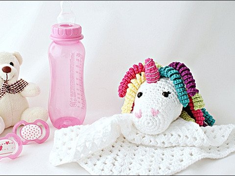 Einhorn Schnuffeltuch häkeln