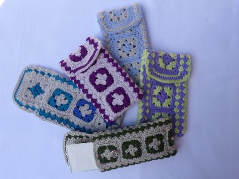 Häkelanleitung Handyhülle / Taschentuchhülle aus Granny