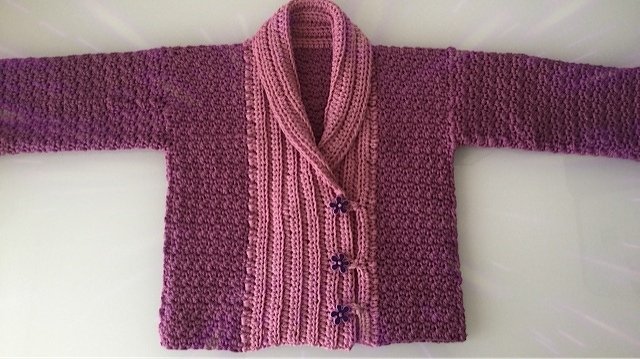 Häkelaleitung Jacke mit Kragen bis 5 Jahren - Bild 2