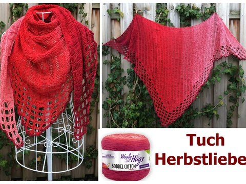 Tuch "Herbstliebe" mit 1 Bobbel Woolly Hugs-COTTON häkeln