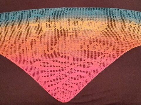 Motivtuch "Happy Birthday"