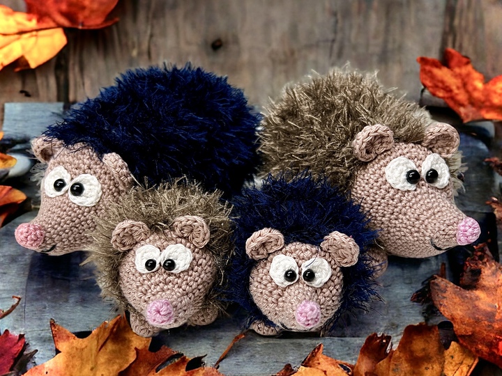 Igel Familie - Häkelanleitung