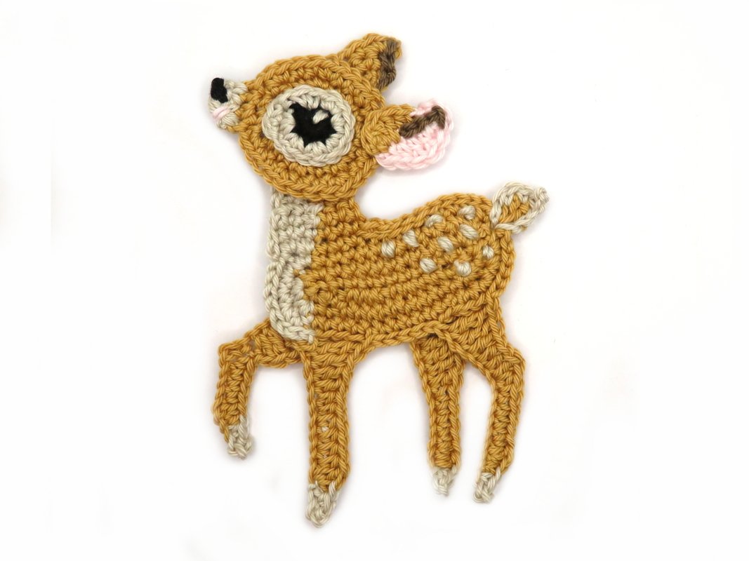Deer Baby Crochet Applique Pattern
