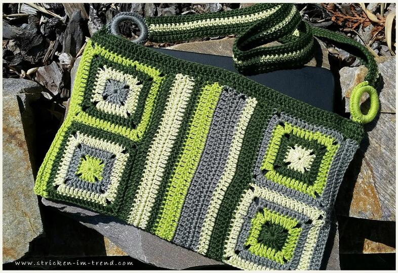 H&auml;kelanleitung f&uuml;r sommerliche H&auml;keltasche in GRANNY-Optik | MARYLAND