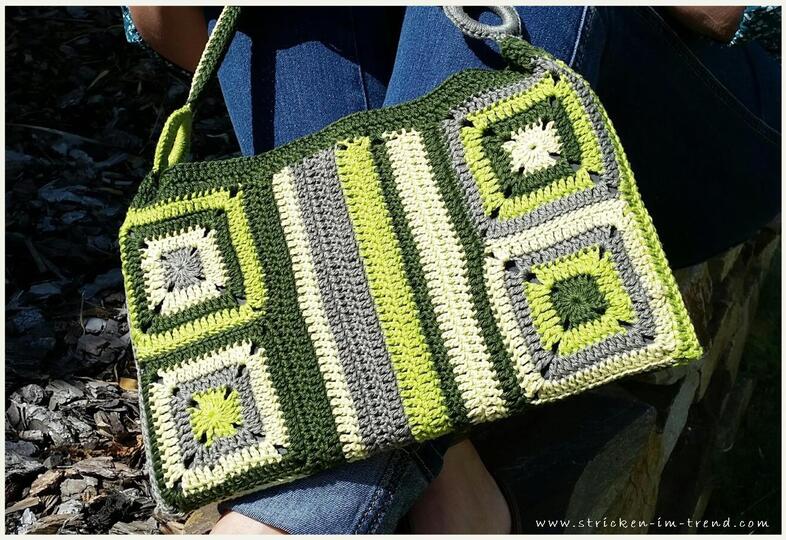 H&auml;kelanleitung f&uuml;r sommerliche H&auml;keltasche in GRANNY-Optik | MARYLAND