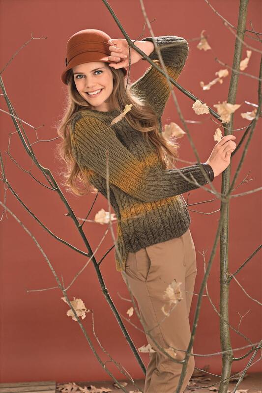Strickanleitung Zopf-Rippenpulli mit verkürztem Vorderteil - Bild 2