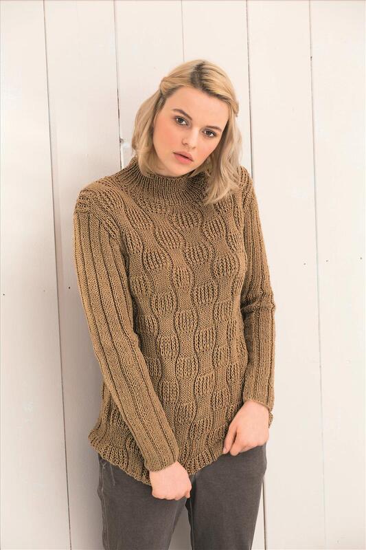 Gestrickter Pulli mit Smokmuster aus Kaschmir-Seidengarn - Bild 2