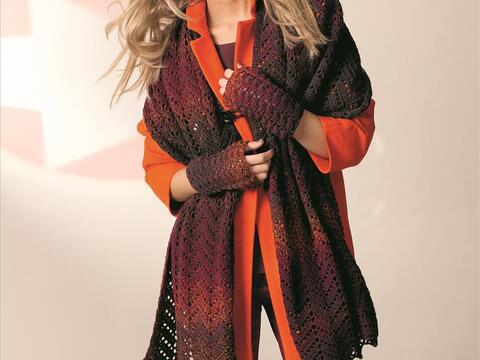 Häkelstola mit Stulpen