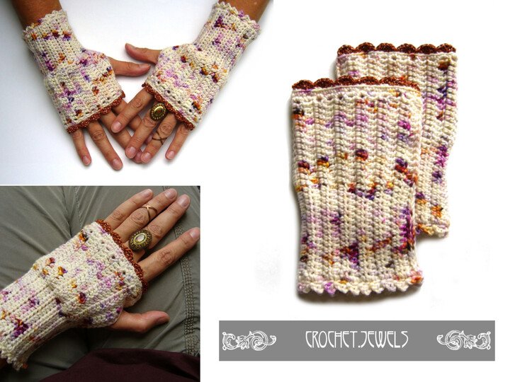 Häkelanleitung für  Pulswärmen Armstulpen Handstulpen