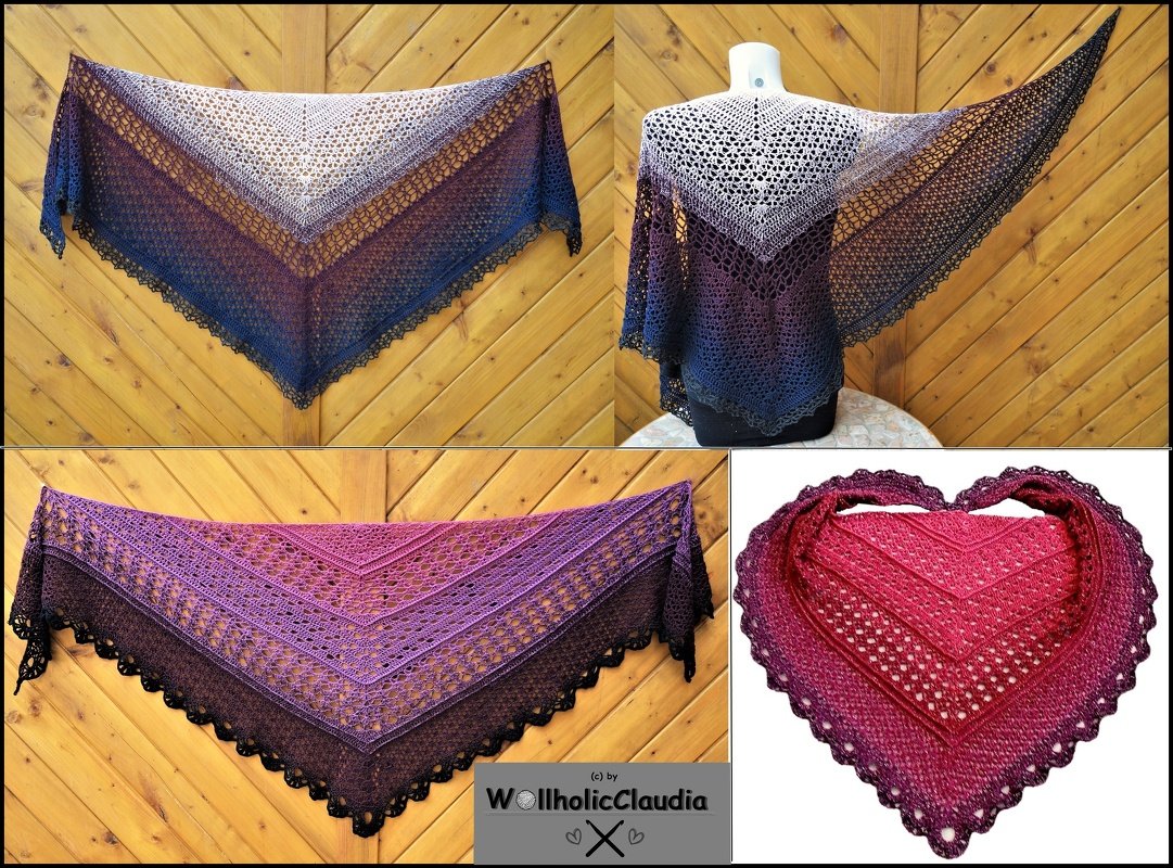 Häkelanleitung 2er Set - Sparset Dreieckstuch