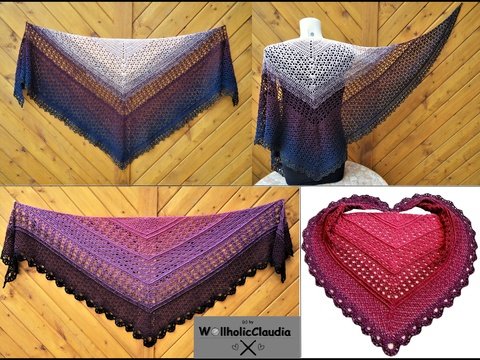 Häkelanleitung 2er Set - Sparset Dreieckstuch