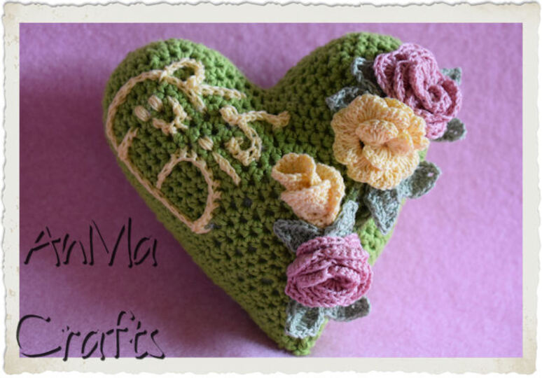 Herz mit Blümchen "Für Dich"