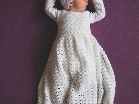 Häkelanleitung Taufkleid mit Stirnband "Piazza" 757199