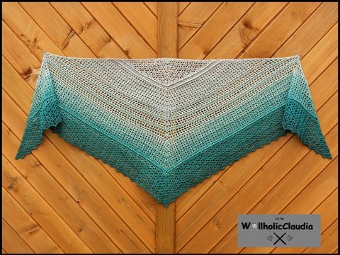 Häkelanleitung Dreieckstuch "Meerestiefe"