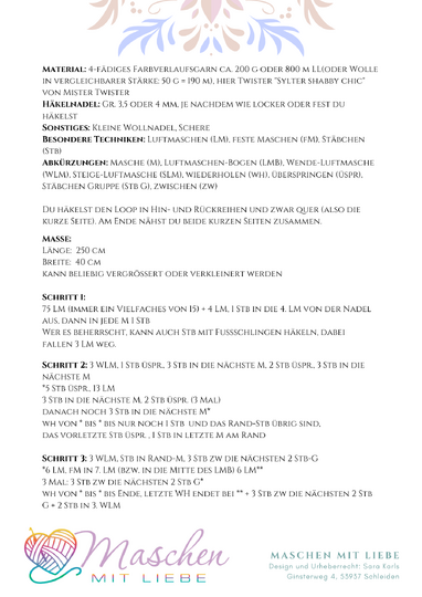 crochet pattern infinity scarf