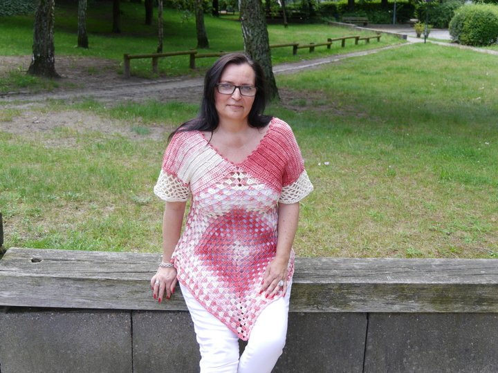 Häkelanleitung Zipfeltunika bis auf Größe XL leicht anzupassen