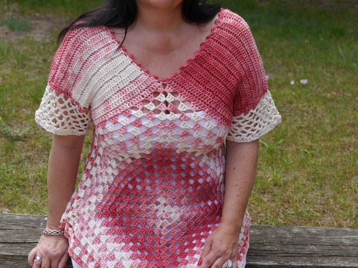 Häkelanleitung Zipfeltunika bis auf Größe XL leicht anzupassen